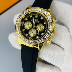 Daytona Stone Rubber Watch-Gold Black R1
