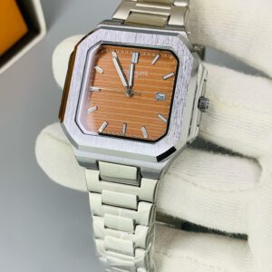 Cubitus Model-Silver Chain Brown Dial