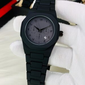 Matte Black Arabic Chrono Dial Wristwatch – 143gram