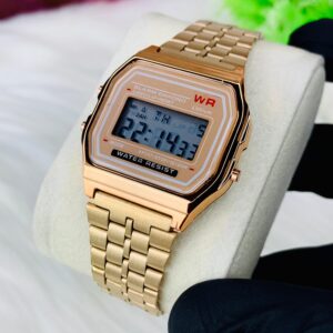Rosegold  Digital Wristwatch – Water Resistant, Alarm & Chronograph"