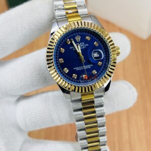 Date Just Model-Twotone  Blue Dial Transparent Back   Watch