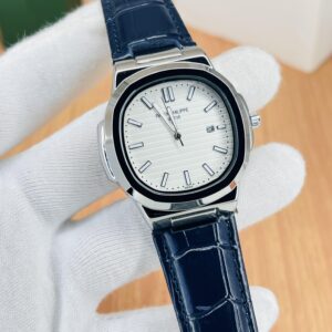 Patek Phillipe Nautilus  Belt - Blue Belt White Dial