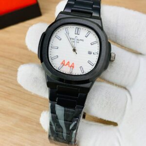 Black Trendy Nautilius  Model White -Dial
