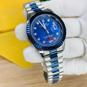 Date Just  Twotone Blue CHain  Blue Dial 1